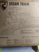 ROLLPLAY Steam Train Ride-On Toy with Tracks for Ages 2-5, 6V, 45lb Weight Capacity