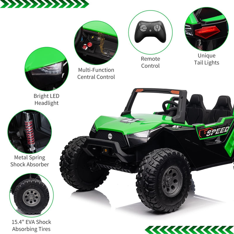 24V Electric 4WD Off-Road Ride-On UTV Quad Car for Kids