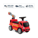Red Push-Along Fire Truck Bubble Machine for Kids