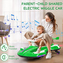 Dual-Mode 12V Electric Wiggle Car with Lights & Bluetooth