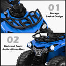12V Electric Blue ATV Quad for Kids with MP3 and Dual Speed Options