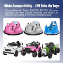 12V Charger for Ride On Toys with 5.5mm x 2.1mm Plug and 6.6Ft Cable for Bumper Cars and Tractors