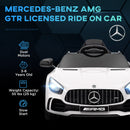 Mercedes-Benz AMG GTR 12V Kids Ride-On Car with Remote Control, White