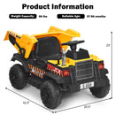 Costzon 12V Electric Dump Truck with Remote Control, Dump Bed, Shovel, and 3 Speed Options
