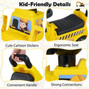 Dual Function Excavator Ride-On with Removable Trailer, Digging Tool, and Secret Seat Compartment