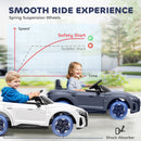 12V Gray Audi RS e-tron GT Ride-On Car with Remote Control and Suspension for Kids