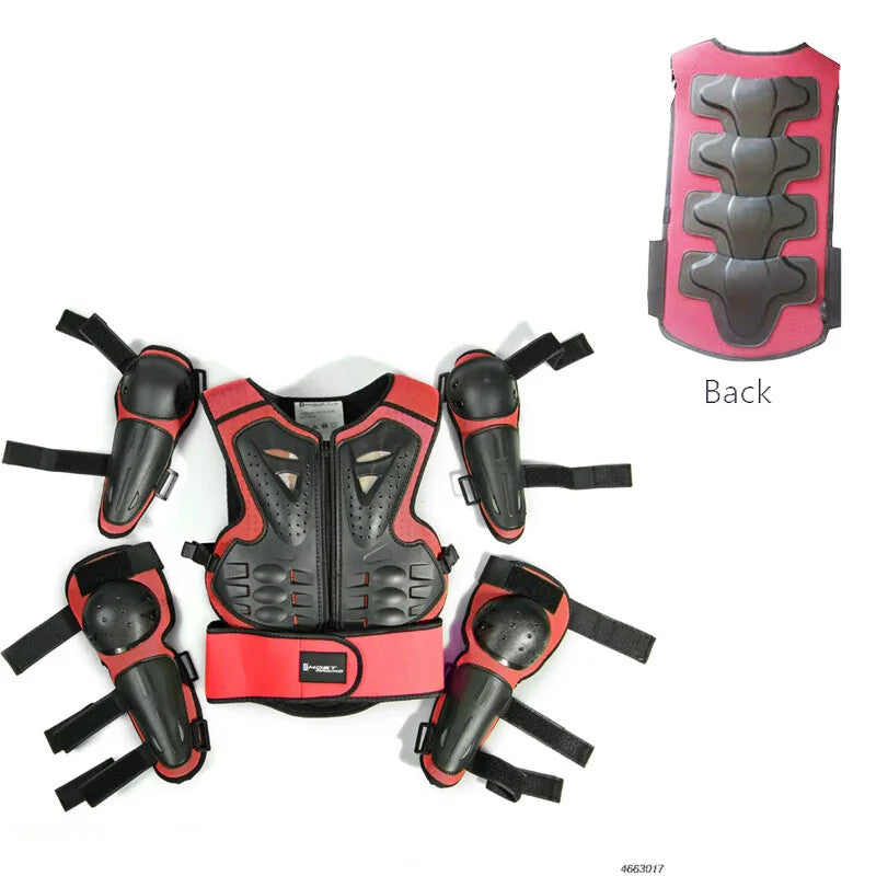 Kids Motocross Body Armor Back Protector Ride-On Horse Toy for Ages 4-15 Years
