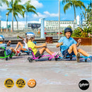 Pink Adjustable Drifter X Ride-On Toy for Children Aged 4-12, Supports Up to 154 lbs