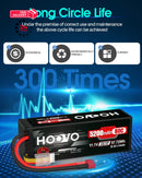 HOOVO 11.1V 3S 5200mAh 80C Hard Case LiPo Battery for RC