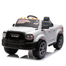 RAM 2500 White Electric Pickup Truck for Kids with Remote Control and 3 Speed Options