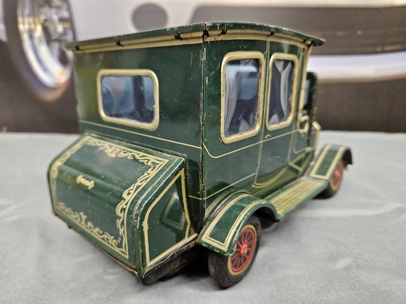 Vintage Japanese Battery-Operated Tin Litho Toy Car