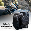 High-Performance 12V 150dB Snail Train Air Horn Kit for Motorcycles, Cars, and Trucks - Grey