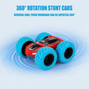 360° Rotating Blue Monster Truck Toy Cars for Kids (Set of 2)