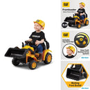 Kid Trax 6V CAT Frontloader Ride-On Vehicle for Toddlers, 18-36 Months, Weight Capacity 44 lbs, Includes Hard Hat