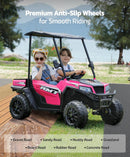 ELEMARA 24V Two-Seater Ride-On Car for Kids with Sun Shade and Dump Bed