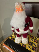 VTG 1950's Rubber Face Santa Works Automaton Bell 13" Tin Toy Made in Japan NOS