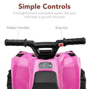 Pink 6V Kids Quad ATV 4-Wheeler Ride-On Car with Treaded Tires and 1.8MPH Speed