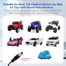 12V Battery Charger for Kids Ride on Toys, Electric Cars, Power Wheels