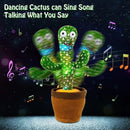 Interactive Plush Cactus Toy with 120 Songs and Voice Repeat Function