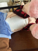 Gemmy Christmas Dancing Pig Plush Toy with Santa Hat - "Pretty Girls Walk" Song