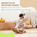 Multi-Function Rocking Horse for Toddlers Ages 2 to 5 with Balance Board and Push Option