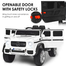 12V Mercedes-Benz Ride-On Car for Kids with Trunk - White