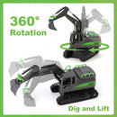 Excavator Remote Control Toy for Boys Ages 4-7 - Perfect Birthday Surprise for Kids