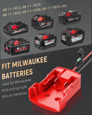 Vibit Power Wheel Connector for Milwaukee M18 Battery, Peg-Perego Red-02