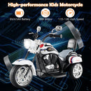 White Harley Davidson 6V Electric Ride-On Motorcycle for Kids