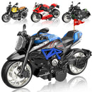 MQDMINI Set of 4 Pull-Back Motorcycles, Black, 5.9 x 3.14 x 7.87 inches