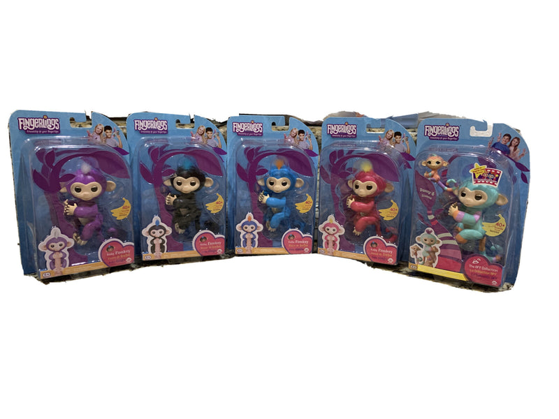 Fingerlings Baby Monkey Toy Set – Five Assorted Interactive Figures