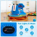 Blue 12V Ride-On Bumper Car for Kids with Dual Joysticks and Remote Control