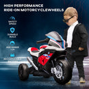 Red 3-Wheel Electric Motorcycle for Kids with Music and Headlights
