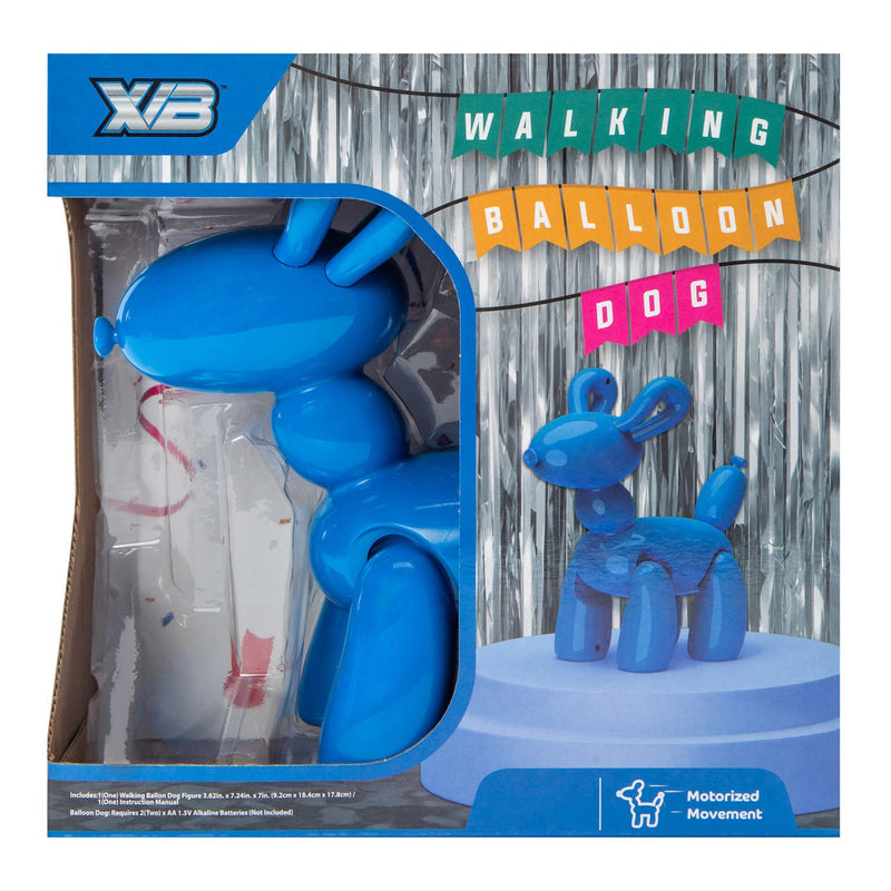 Walking Blue Balloon Dog Toy Approx. 4" x 7" x 8" for Ages 8+