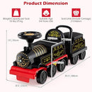 Two-Person Ride-On Train with Carriage, Sounds, Lights & Whistle for Toddlers 18 Months and Up