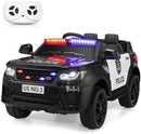 TOBBI 12V Police Electric Ride-On Car for Kids Aged 1-8