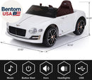 White Bentley Licensed Electric Kid Car with Parental Remote Control