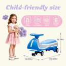 12V Electric Wiggle Car for Kids with Bluetooth Music - Blue