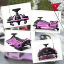 12V Pink Electric Drifting Go Kart with Soft Start, Music, and Lights