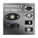 24 White LED Rock Light Pods for Trucks, UTVs, ATVs, SUVs, RZRs, and Pickups
