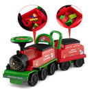 Battery-Operated 6V Ride-On Train Toy with Storage Under the Seat and Carriage