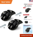 High-Performance 12V 300DB Dual Tone Car Snail Horn Set
