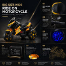 Electric 3-Wheel Kids Motorcycle Toy with LED Lights