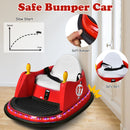 360° Spinning Red Remote Control Bumper Car for Kids