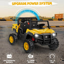 ANPABO Caterpillar 24V Electric Ride-On Toy with Dump Bed and Shovel for Two
