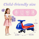 12V Dual-Function Kids Electric Wiggle Car with Bluetooth, LED Lights, and Durable Frame for Ages 3-8