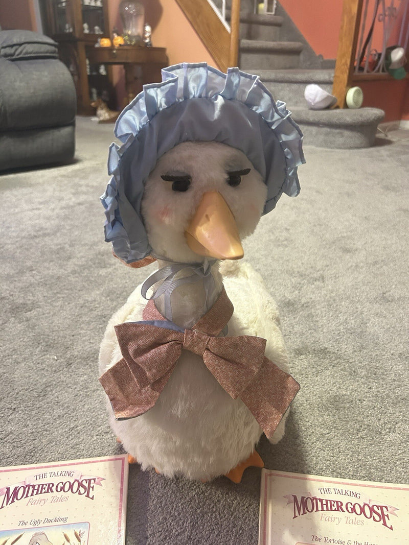 World of Wonders Talking Mother Goose Set with 2 Tapes and Books – Tested and Functional