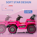 12V Electric Ride-On Truck for Kids with Parental Remote Control and Dual 35W Motors, Pink