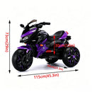 3-Wheel Battery-Powered Kids Ride-On Motorcycle with Lights