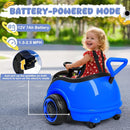 12V Electric 3-in-1 Ride-On Car for Kids Ages 1.5-3, Blue